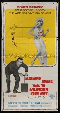 6j710 HOW TO MURDER YOUR WIFE 3sh 1965 Jack Lemmon, Virna Lisi, the most sadistic comedy!