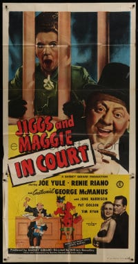 6j728 JIGGS & MAGGIE IN COURT 3sh 1948 Joe Yule & Riano + signed George McManus cartoon art!