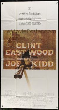 6j730 JOE KIDD 3sh 1972 cool art of Clint Eastwood pointing double-barreled shotgun!