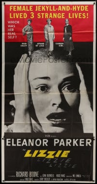 6j757 LIZZIE 3sh 1957 Eleanor Parker is a female Jekyll & Hyde times three, which was her real self?
