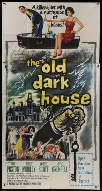 6j823 OLD DARK HOUSE 3sh 1963 William Castle's killer-diller with a nuthouse of kooks!