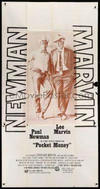 6j845 POCKET MONEY 3sh 1972 great full-length portrait of Paul Newman & Lee Marvin!