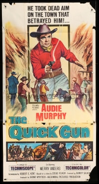 6j853 QUICK GUN 3sh 1964 cowboy Audie Murphy took dead aim on the town that betrayed him!