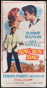 6j883 SING BOY SING 3sh 1958 romantic close up of Tommy Sands & Lili Gentle, rock & roll!