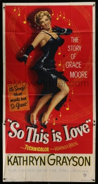 6j895 SO THIS IS LOVE 3sh 1953 deceptive art of sexy Kathryn Grayson as opera star Grace Moore!
