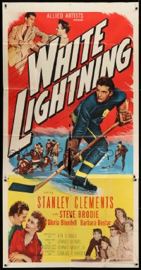 6j982 WHITE LIGHTNING 3sh 1953 great full-length image of ice hockey player Stanley Clements, rare!