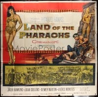 6j089 LAND OF THE PHARAOHS 6sh 1955 sexy Egyptian Joan Collins wearing bikini by pyramids, Hawks