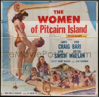 6j131 WOMEN OF PITCAIRN ISLAND 6sh 1957 James Craig, Lynn Bari, South Seas, Mutiny on the Bounty!