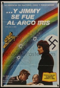 6j147 AND JIMMY WENT TO THE RAINBOW'S FOOT Argentinean 1971 art of rainbow with bullet holes by swastika!
