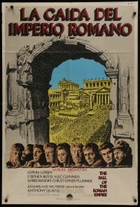 6j178 FALL OF THE ROMAN EMPIRE Argentinean 1964 Anthony Mann epic, Sophia Loren, Boyd & cast!
