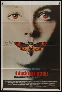 6j231 SILENCE OF THE LAMBS Argentinean 1991 great image of Jodie Foster with moth over mouth!