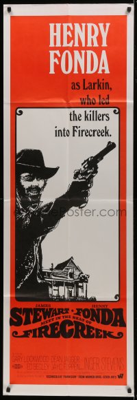 6j035 FIRECREEK door panel 1968 Henry Fonda as Larkin, who led the killers into Firecreek!