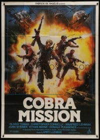 6j363 COBRA MISSION Italian 1p 1985 Italian/German Vietnam war thriller, Sciotti art, rare!