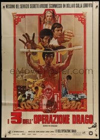 6j381 ENTER THE DRAGON Italian 1p 1973 Bruce Lee kung fu classic, the movie that made him a legend!
