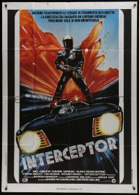 6j430 MAD MAX Italian 1p 1980 cool art of Mel Gibson, George Miller action classic, Interceptor!