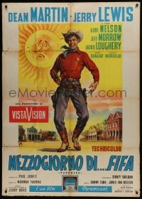 6j445 PARDNERS Italian 1p R1964 different Carlantonio Longi art of wacky cowboy Jerry Lewis, rare!