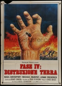 6j447 PHASE IV Italian 1p 1974 great art of ant crawling out of hand, directed by Saul Bass, rare!