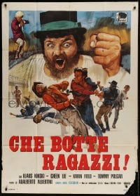 6j454 RETURN OF SHANGHAI JOE Italian 1p 1974 Klaus Kinski, Cheen Lie, wacky spaghetti western art!