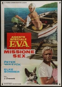 6j459 SEDUCTION BY THE SEA Italian 1p 1966 sexy Elke Sommer, Peter Van Eyck & German Shepherd!
