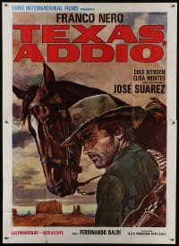 6j258 AVENGER Italian 2p R1970s Texas addio, Gasparri spaghetti western art of Franco Nero!