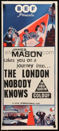 6k510 BEF Aust daybill 1960s James Mason will take you on a journey to The London Nobody Knows!