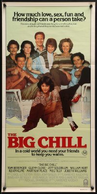 6k515 BIG CHILL Aust daybill 1983 Tom Berenger, Glenn Close, Jeff Goldblum & William Hurt!