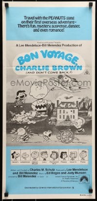 6k526 BON VOYAGE CHARLIE BROWN Aust daybill 1981 Peanuts, Charles M. Schulz art, Snoopy!