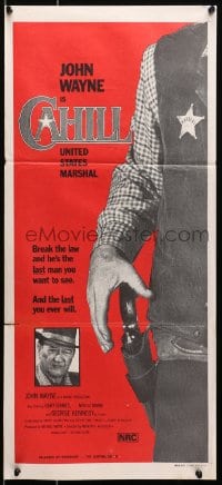 6k542 CAHILL Aust daybill 1973 George Kennedy, classic United States Marshall big John Wayne!