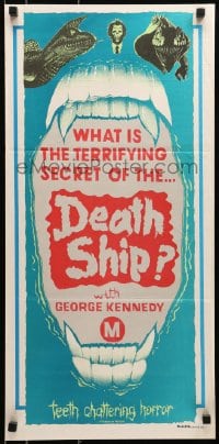 6k590 DEATH SHIP Aust daybill 1980s those who survive are better off dead, different stock design!
