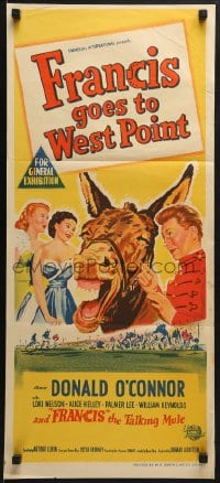 6k649 FRANCIS GOES TO WEST POINT Aust daybill 1953 Donald O'Connor & wacky talking mule!