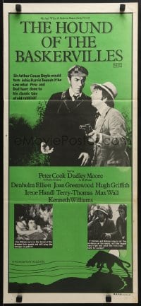 6k686 HOUND OF THE BASKERVILLES Aust daybill 1978 Peter Cook as Holmes, Moore as Dr. Watson!