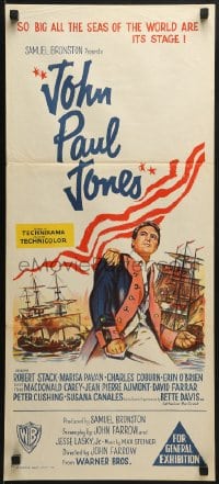 6k709 JOHN PAUL JONES Aust daybill 1959 Robert Stack, so big all the seas of the world are its stage!
