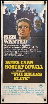 6k716 KILLER ELITE Aust daybill 1975 art of James Caan & Robert Duvall, directed by Sam Peckinpah!