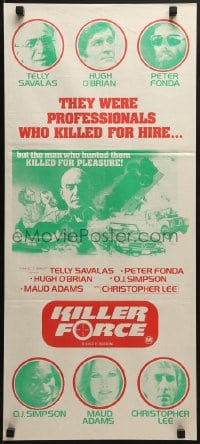 6k717 KILLER FORCE Aust daybill 1976 Telly Savalas, Maud Adams, Peter Fonda, OJ Simpson, Chris Lee