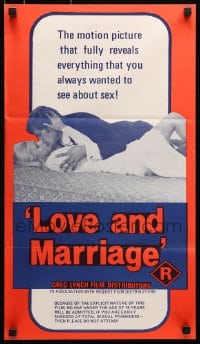 6k759 LOVE & MARRIAGE Aust daybill 1976 reveals everything that you always wanted to see about sex!