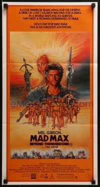6k770 MAD MAX BEYOND THUNDERDOME Aust daybill 1985 art of Gibson & Tina Turner by Richard Amsel!
