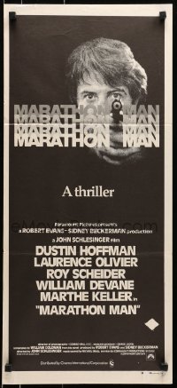 6k781 MARATHON MAN Aust daybill 1977 cool image of Dustin Hoffman, John Schlesinger classic!