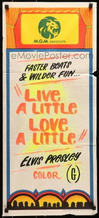 6k790 MGM Aust daybill 1960s advertising a showing of Elvis Presly's Live a Little, Love a Little!