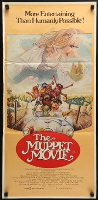 6k804 MUPPET MOVIE Aust daybill 1979 Jim Henson, Kermit the Frog & Miss Piggy, Mel Brooks!