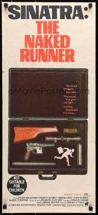 6k808 NAKED RUNNER Aust daybill 1967 Frank Sinatra, sniper rifle gun dismantled in suitcase!