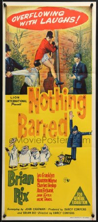 6k818 NOTHING BARRED Aust daybill 1961 Brian Rix, Franklyn, different, overflowing with laughs!