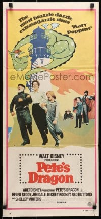 6k840 PETE'S DRAGON Aust daybill 1977 Walt Disney animation/live action, colorful art of Elliott!