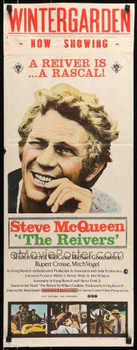 6k864 REIVERS Aust daybill 1969 close up of rascally Steve McQueen, from William Faulkner's novel!