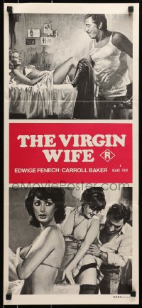 6k972 VALENTINA THE VIRGIN WIFE Aust daybill 1975 great artwork of sexy near-naked Edwige Fenech!