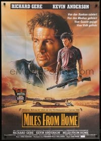 6k286 MILES FROM HOME German 33x47 1988 different art of Richard Gere by Renato Casaro!
