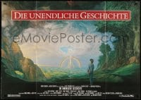 6k287 NEVERENDING STORY horizontal German 33x47 1984 Wolfgang Petersen, fantasy art by Ulde Rico!