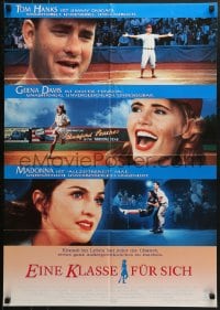6k350 LEAGUE OF THEIR OWN German 1992 Tom Hanks, Madonna, Geena Davis, women's baseball!