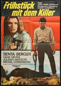 6k351 LES ETRANGERS German 1969 Senta Berger, Michel Constantin with gun standing over dead body!