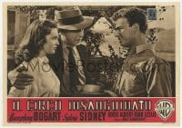 6k016 WAGONS ROLL AT NIGHT Italian LC 1948 Humphrey Bogart, Joan Leslie, Eddie Albert!