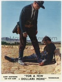 6k010 FOR A FEW DOLLARS MORE foreign LC 1967 image of Lee Van Cleef standing over Gian Maria Volonte
